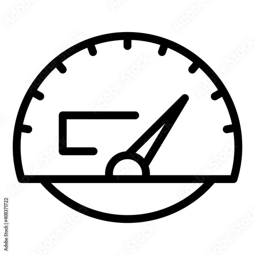 Linear car dashboard icon. Outline linear car dashboard vector icon for web design isolated on white background