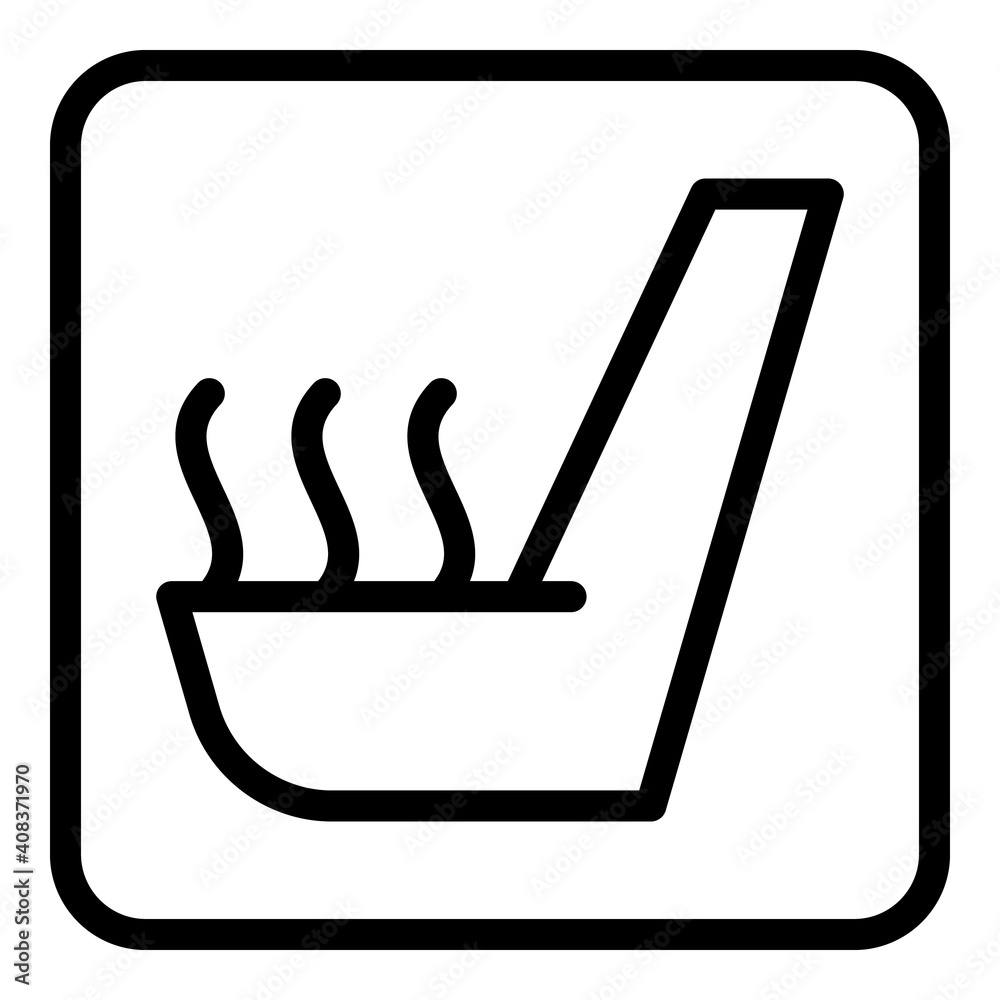 Warm seat car dashboard icon. Outline warm seat car dashboard vector icon for web design isolated on white background Warm seat car dashboard icon. Outline warm seat car dashboard vector icon for web design isolated on white background