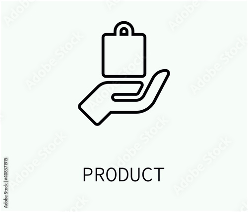 product vector icon.  Editable stroke. Symbol in Line Art Style for Design, Presentation, Website or Apps Elements, Logo. Pixel vector graphics - Vector