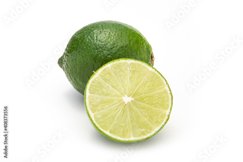 lime on white background