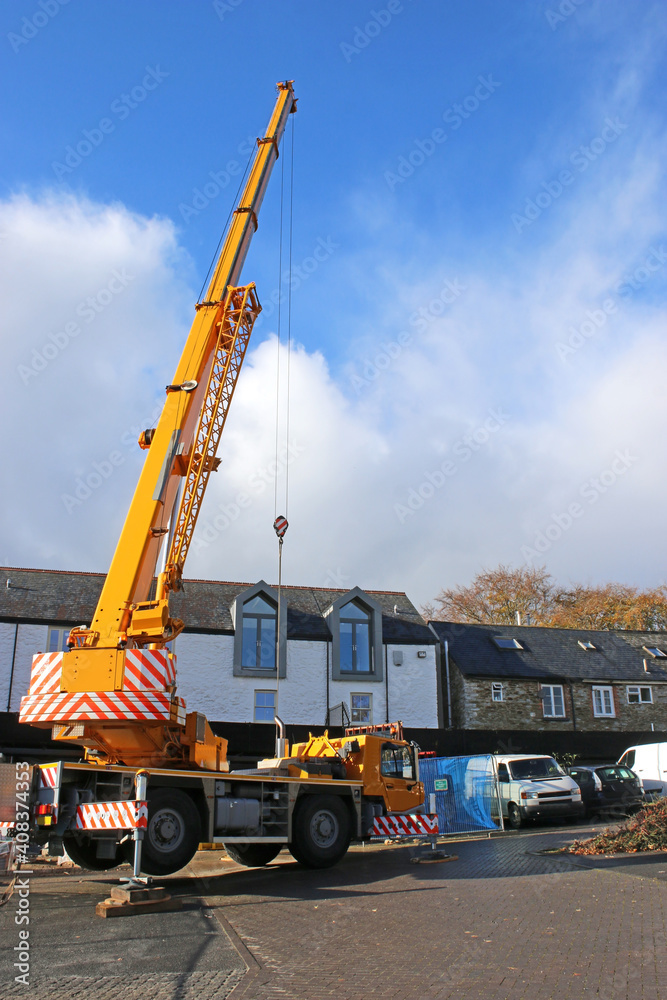 crane on a building site crane on a building site
