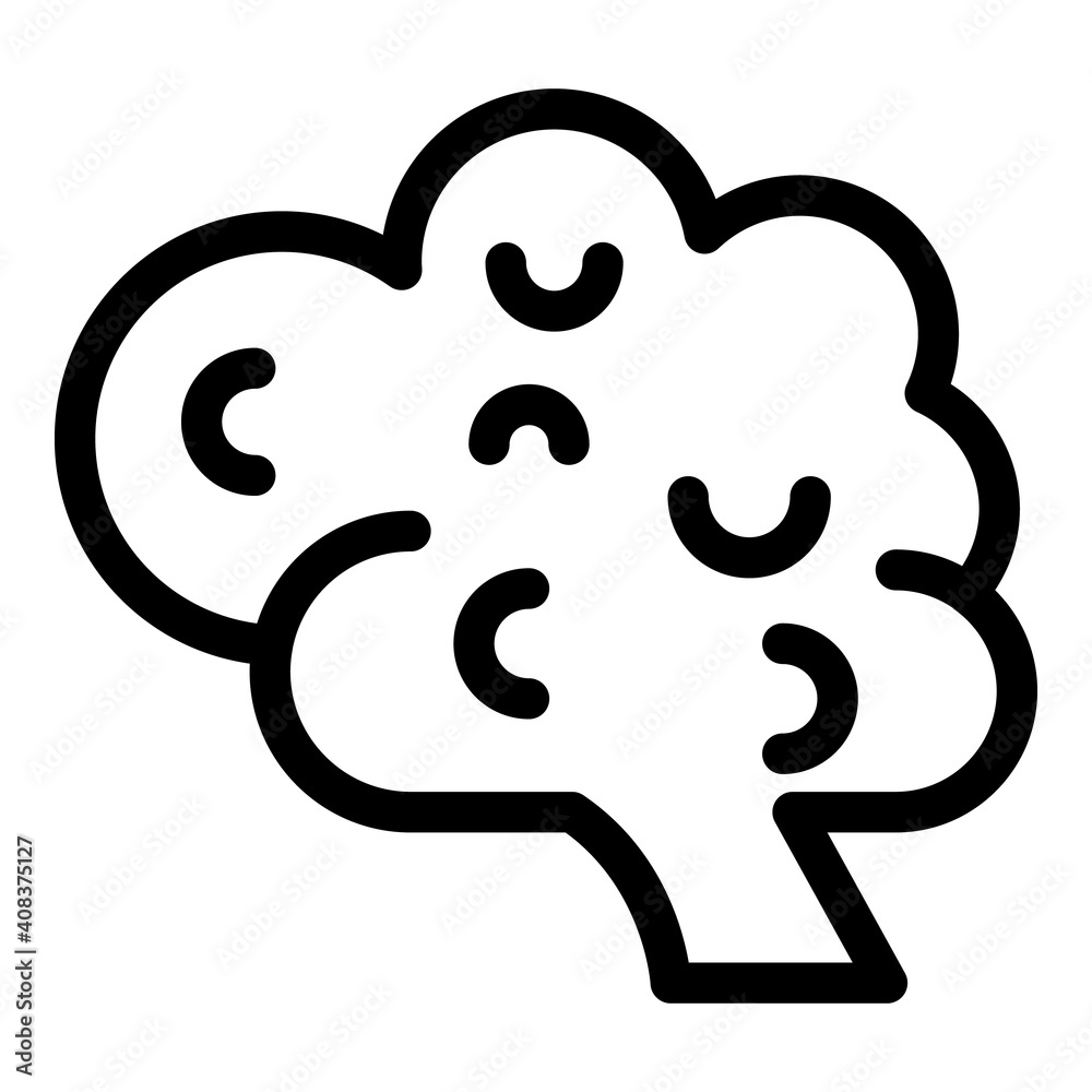 Biology brain icon. Outline biology brain vector icon for web design isolated on white background Biology brain icon. Outline biology brain vector icon for web design isolated on white background