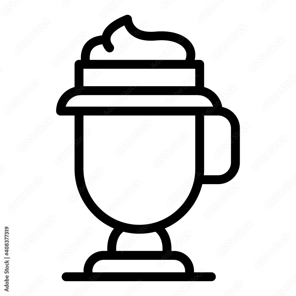 Matcha latte icon. Outline matcha latte vector icon for web design isolated on white background Matcha latte icon. Outline matcha latte vector icon for web design isolated on white background