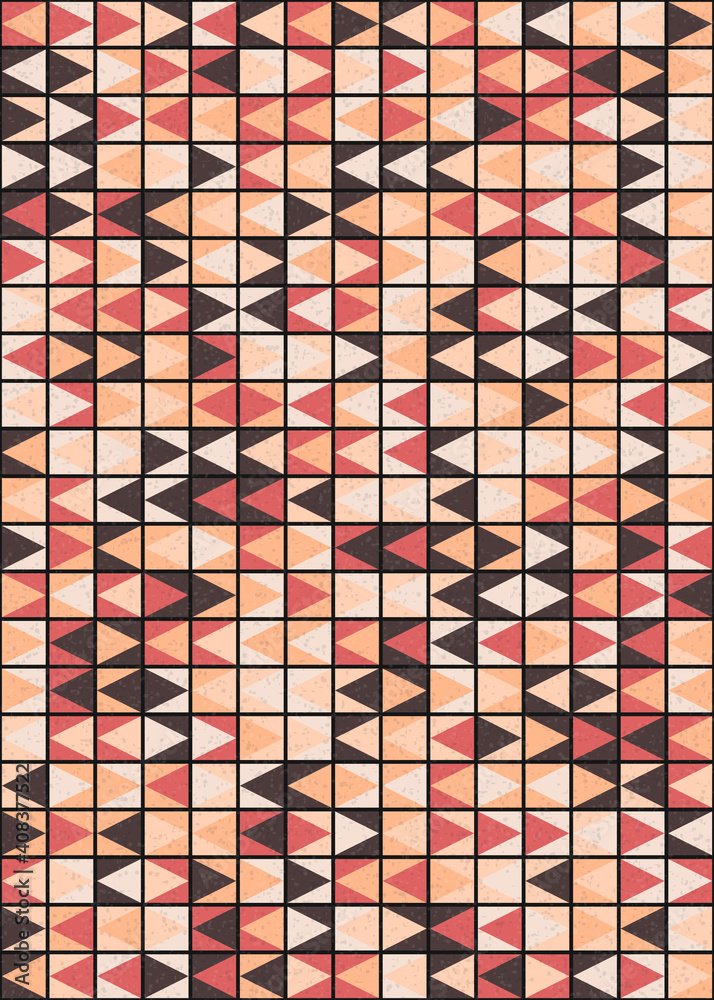 Fototapeta premium Abstract Geometric Pattern generative computational art illustration