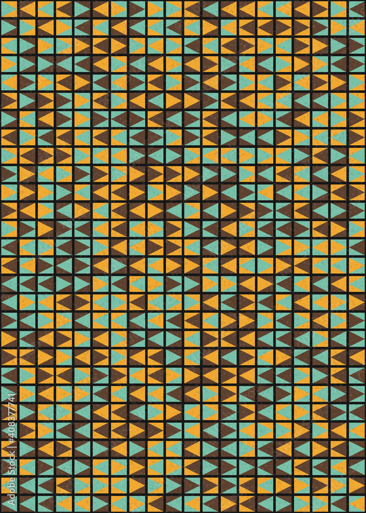 Fototapeta premium Abstract Geometric Pattern generative computational art illustration