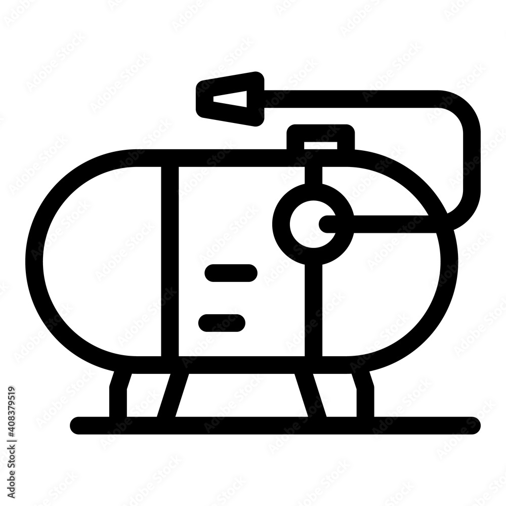 Gasoline compressor icon. Outline gasoline compressor vector icon for web design isolated on white background Gasoline compressor icon. Outline gasoline compressor vector icon for web design isolated on white background