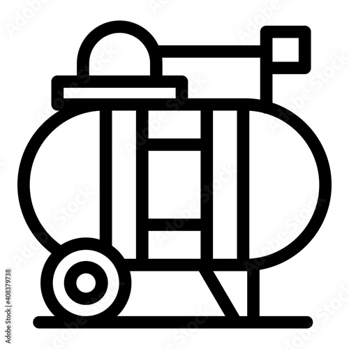 Compressor machine icon. Outline compressor machine vector icon for web design isolated on white background
