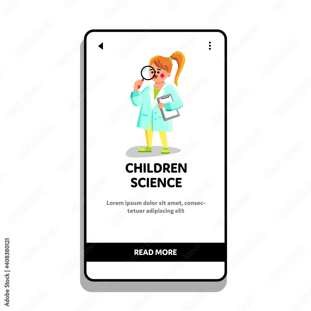 Children Science School Educational Lesson Vector Illustration Children Science School Educational Lesson Vector Illustration