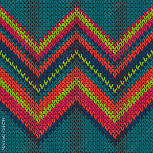 Yarn zig zal lines knitted texture geometric