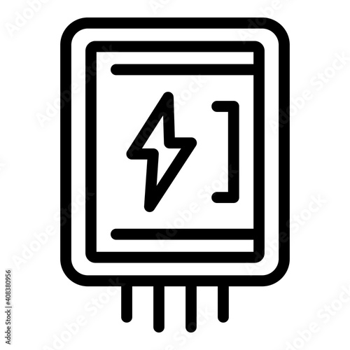 Electric commutator icon. Outline electric commutator vector icon for web design isolated on white background