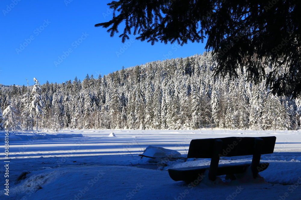 Lac de Lispach dans les Vosges