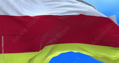 Seamless loop of South Ossetia flag. photo