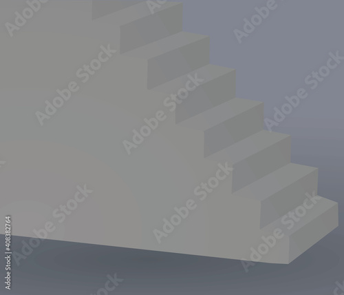 Small simple stairs. vector illustration