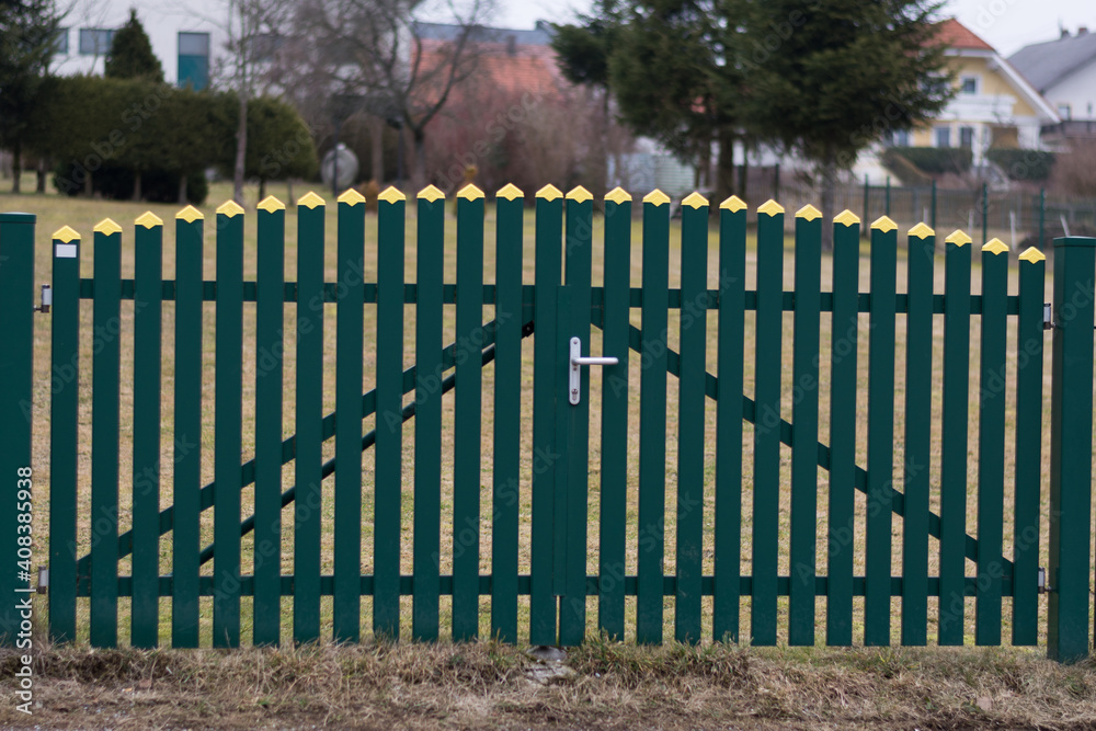 Decorative Gate From The Fence For Entrance And Exit