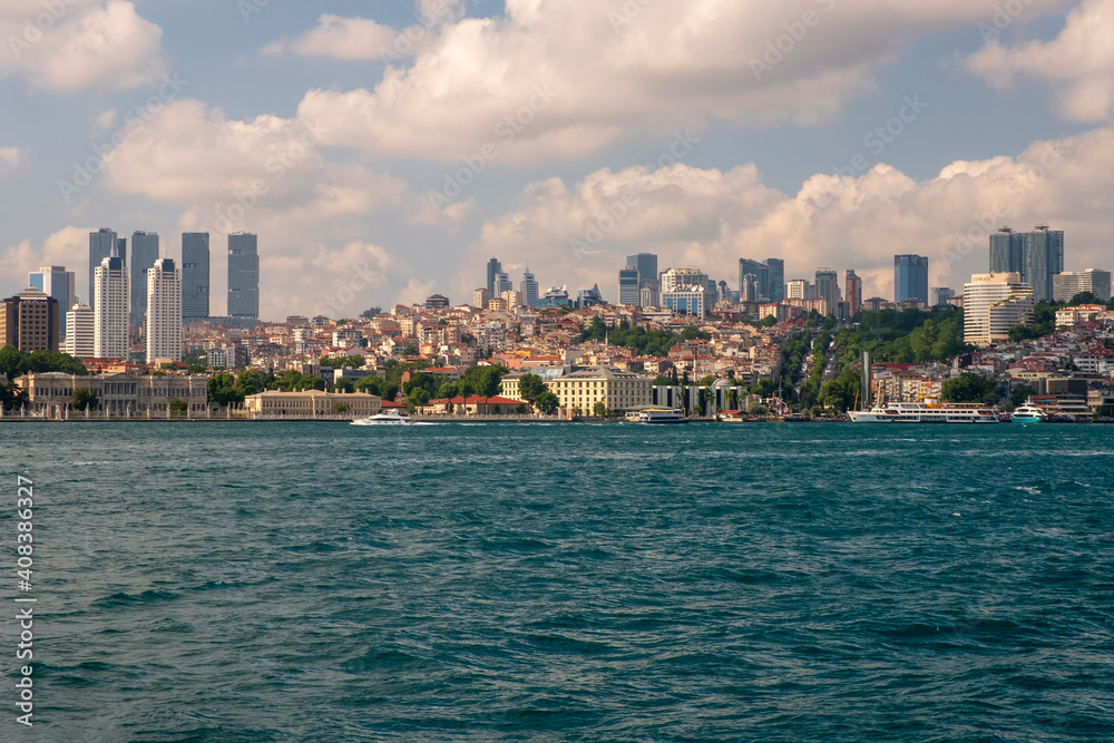 Fototapeta premium general view from the Bosphorus, Istanbul