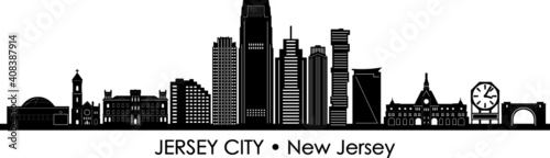 JERSEY City New Jersey SKYLINE Silhouette