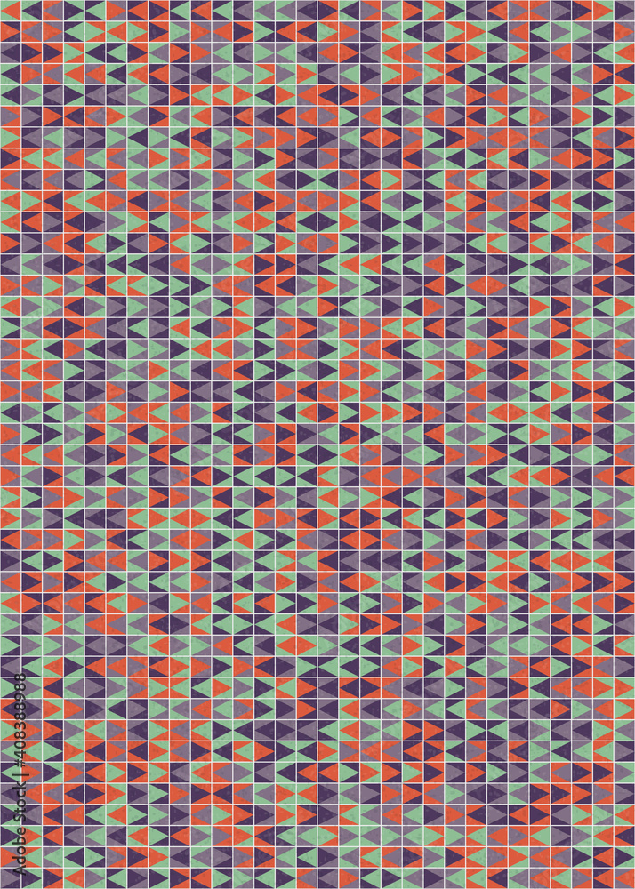 Fototapeta premium Abstract Geometric Pattern generative computational art illustration