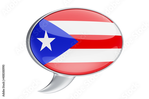 Speech balloon with Puerto Rican flag, 3D rendering Free Download Speech balloon with Puerto Rican flag, 3D rendering - GFXLoad