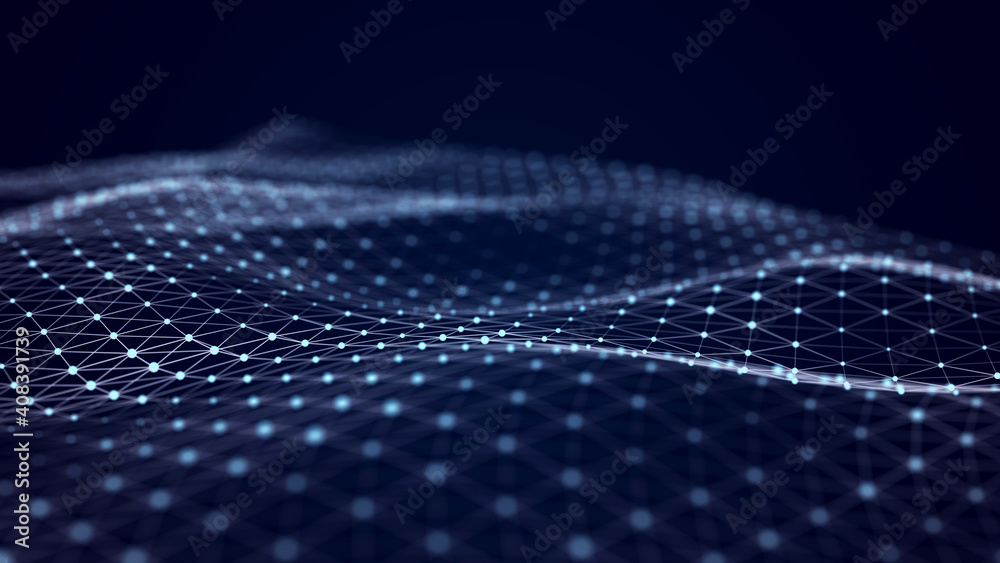 The structure of the network connection of points and lines. Data ...