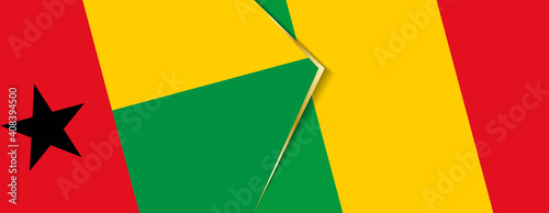 Guinea-Bissau and Mali flags, two vector flags.