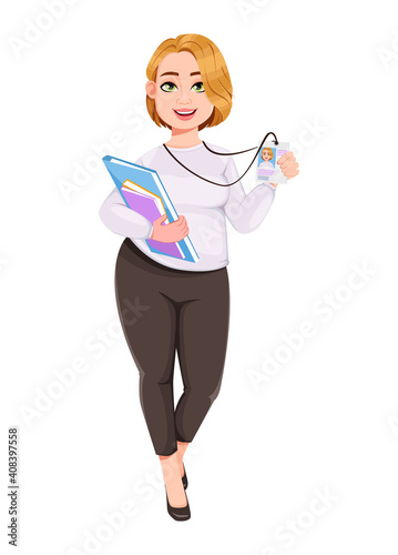 Young plus size pretty woman