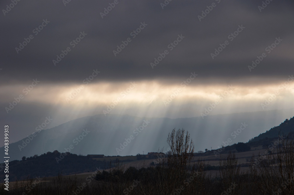 sunset in the mountains