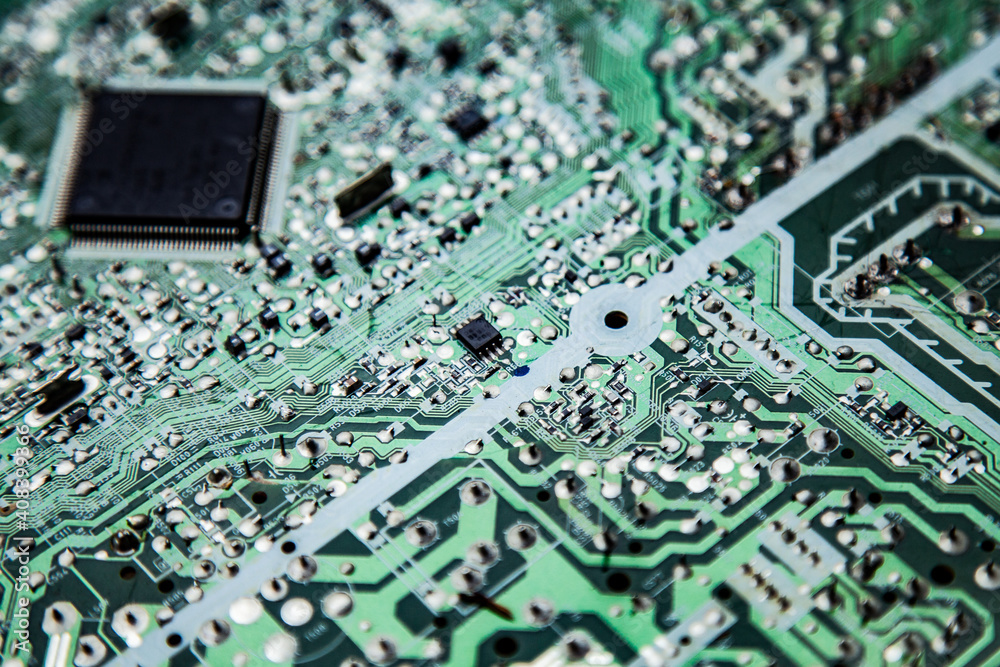 © Clare Seibel-Barnes/Austockphoto - Green memory board for computer or Television filling frame