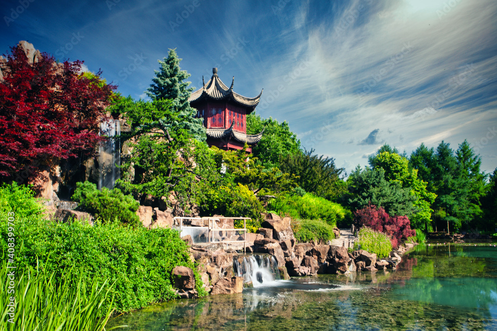 Japanese garden in spring Japanese garden in spring
