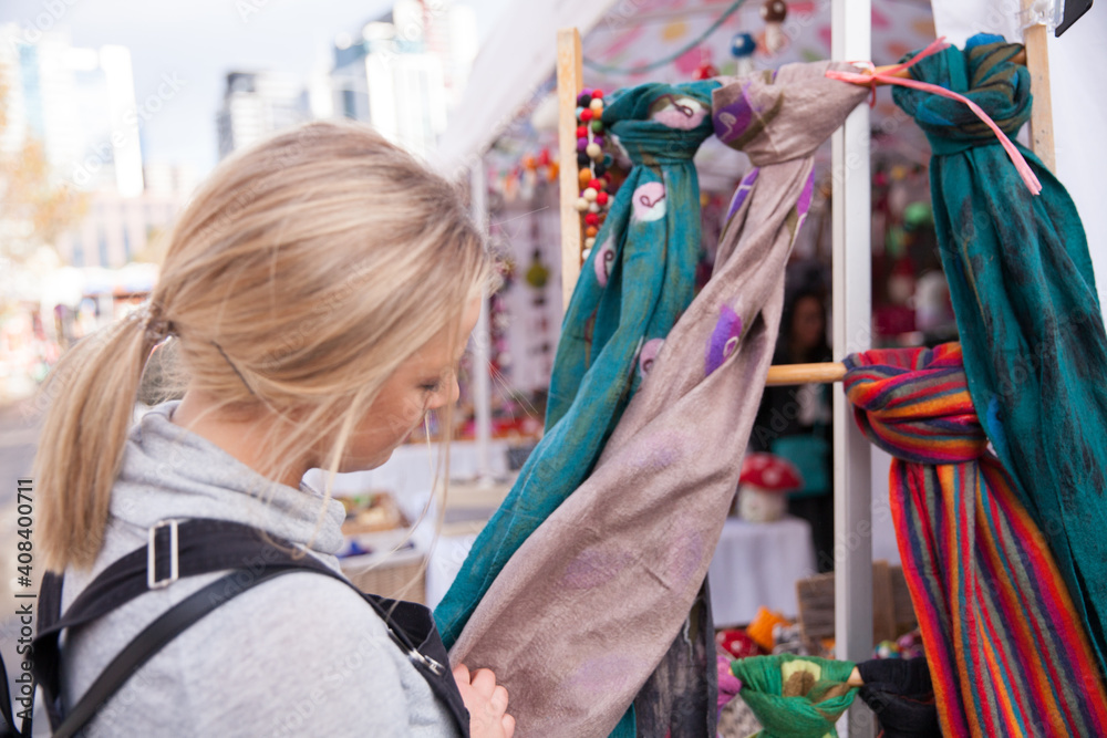Shopping at the Outdoor Market