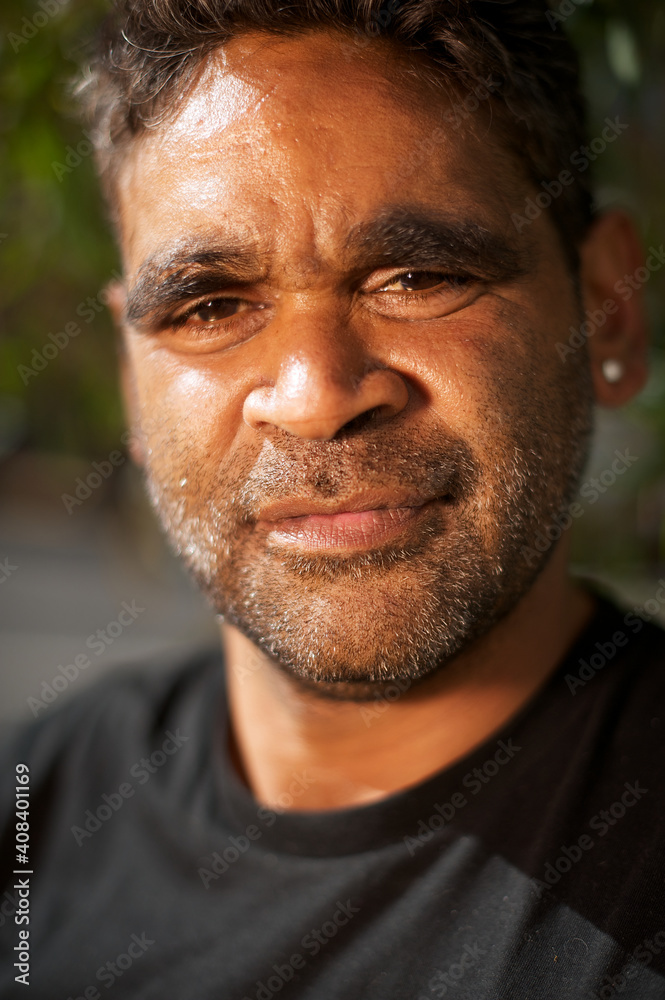 Portrait of an Indigenous Australian Young Man Portrait of an Indigenous Australian Young Man