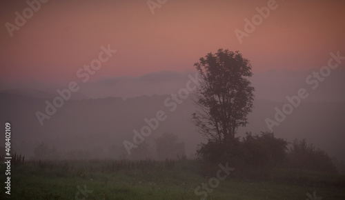 sunrise in the mountains