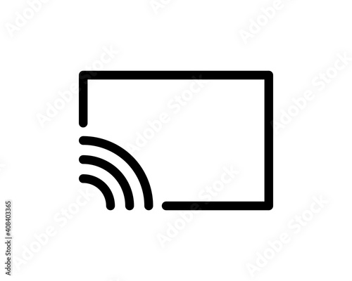 Screencast Icon Vector Isolated on White Background. Cast Symbol Illustration