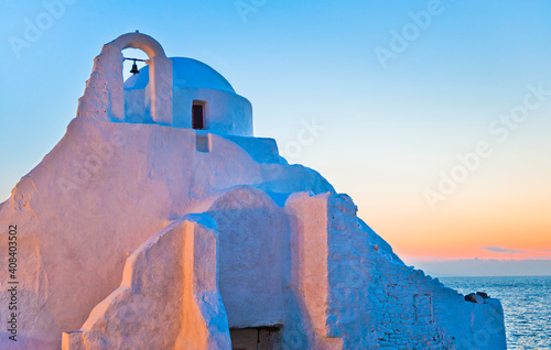 Greece, Cyclades Islands, Mykonos, Chora, Church of Panagia Paraportiani photo