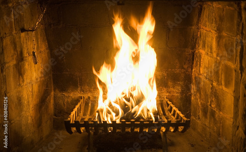 USA, New York, Yonkers, fireplace photo