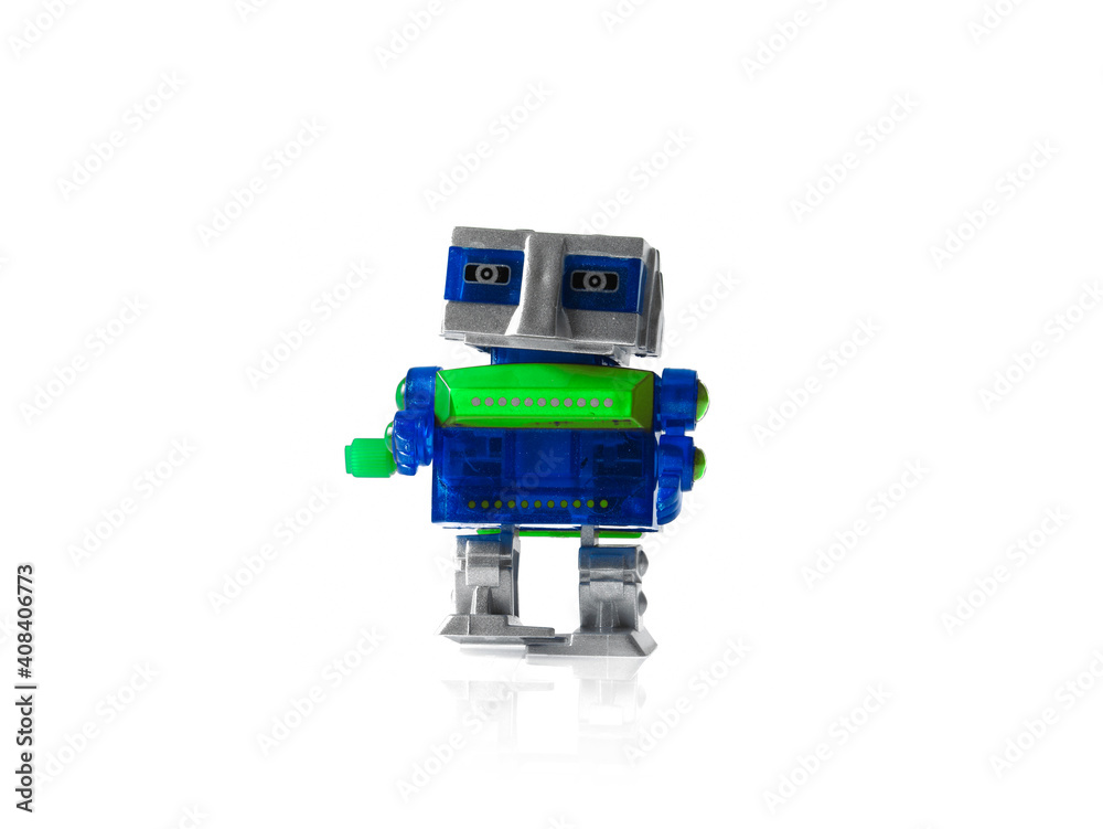 Toy robot on white background Toy robot on white background