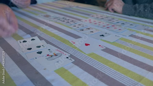 Playing cards on a table
