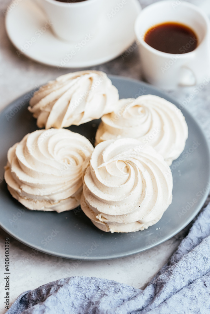 A variety of sweet homemade desserts on a light marble backgroun A variety of sweet homemade desserts on a light marble backgroun