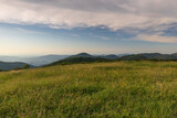 Sunset view from Max Patch bald over the Great Smoky Mountains