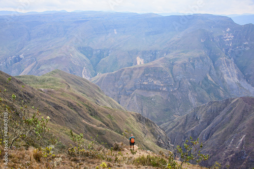 Trekking at the Huanca Urco Canyon at Huancas, Chachapoyas, Amazonas, Peru photo
