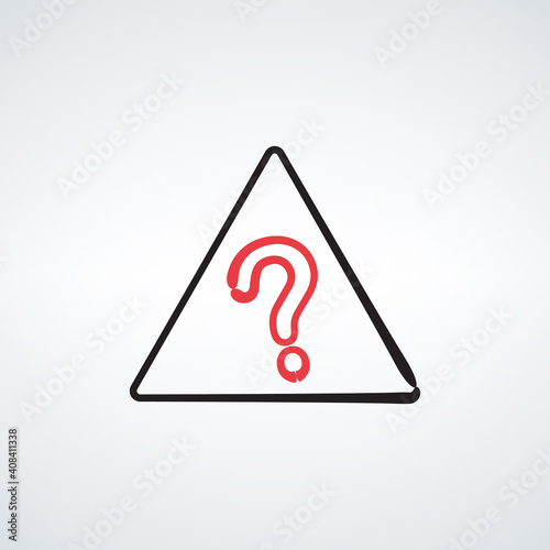 Hand drawn Question mark in...