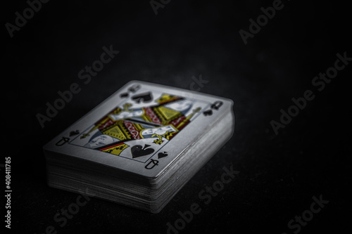 playing cards on a table