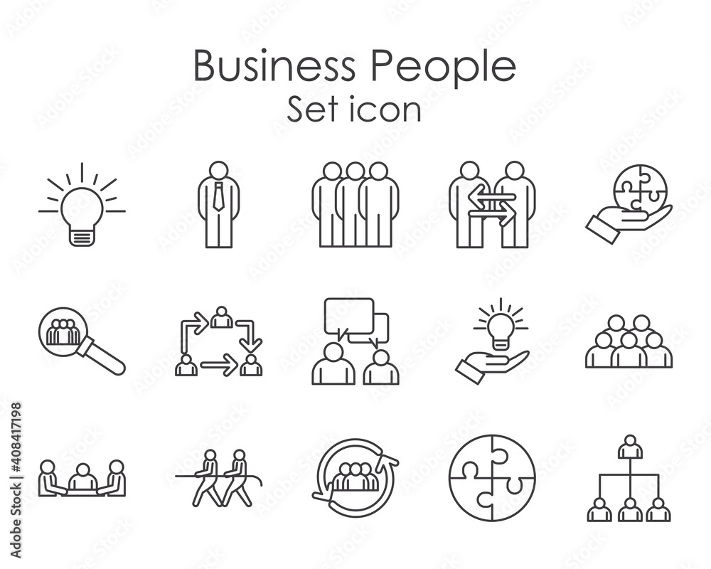 Businesspeople symbol set vector design Businesspeople symbol set vector design