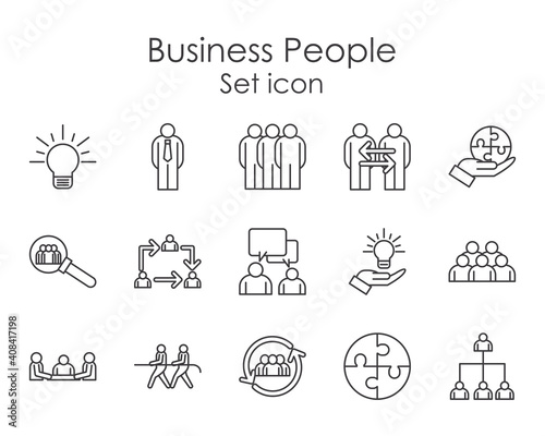 Businesspeople symbol set vector design