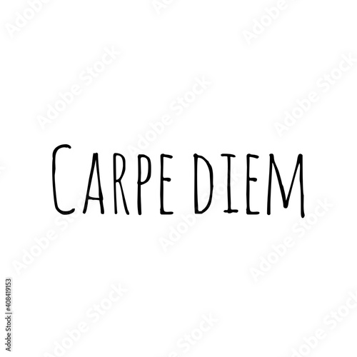 ''Carpe diem'' Lettering