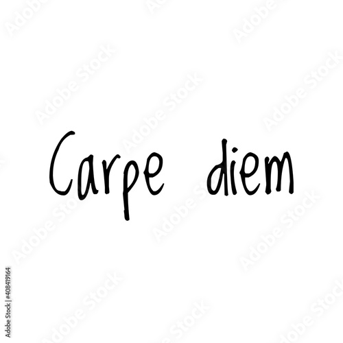 ''Carpe diem'' Lettering