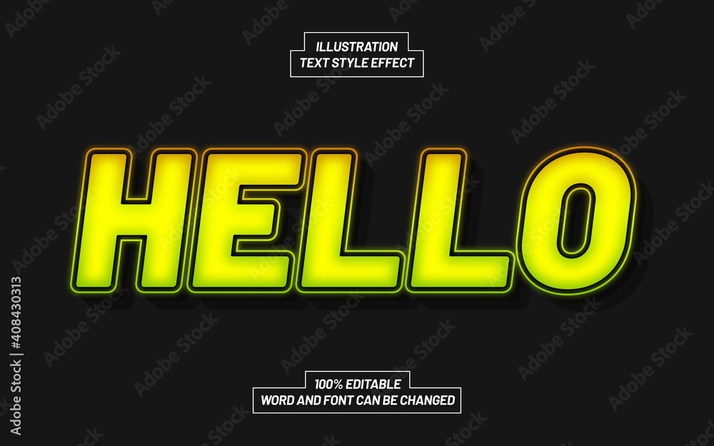 Template Text Effect Style For Different Use Header, Typeface, Title. Template Text Effect Style For Different Use Header, Typeface, Title.