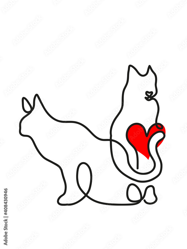 One continuous line drawing of cat family.
One line drawing of pet and animal concept. One continuous line drawing of cat family.
One line drawing of pet and animal concept.