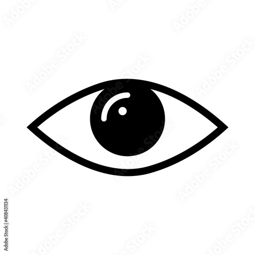 Auge - Icon, Symbol, Piktogramm, grafisches Element - Vektor - schwarz
