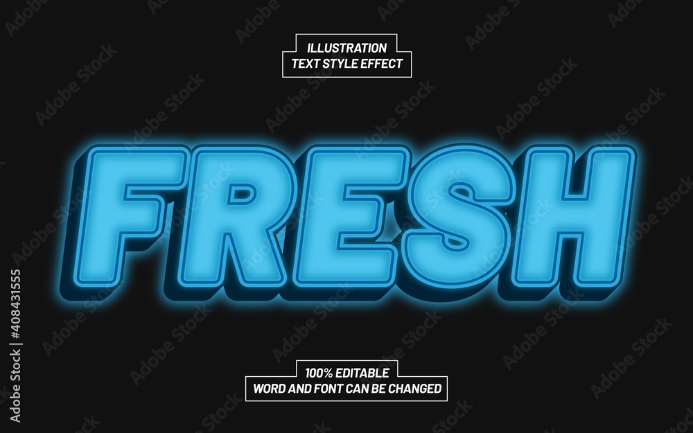 Template Text Effect Style For Different Use Header, Typeface, Title.