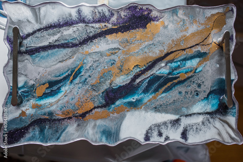 resin abstract original geode artwork and resin techniques